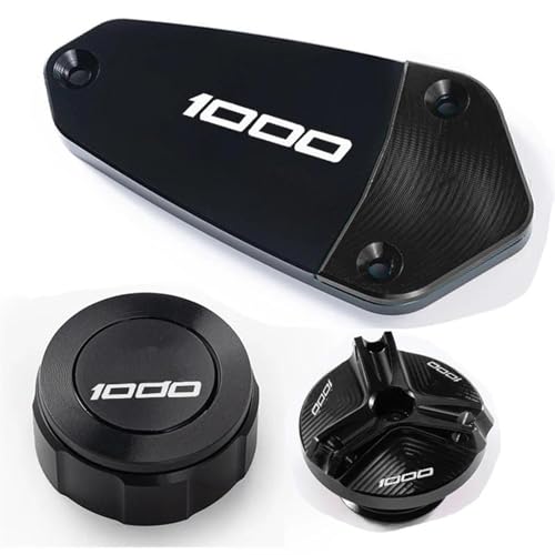 Tapa de tanque de líquido de frenos para Kawasaki Z1000 y Z1000R, juego negro delantero y trasero