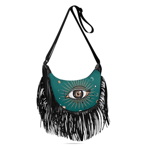 Women's PU Leather Chain Cross Body Bag, Shoulder Handbag Purse with Tassel for Ladies2