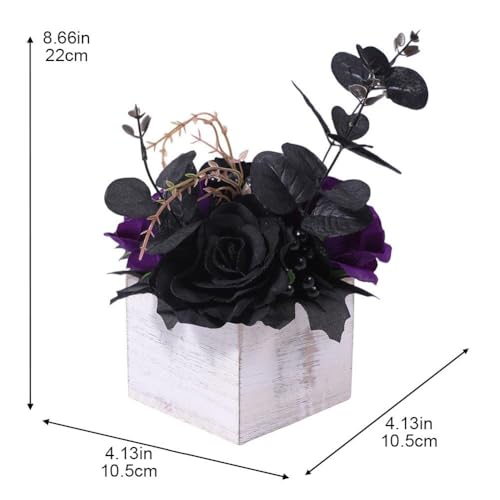 Fleurs noires gothiques pour décoration de table à maison - 3