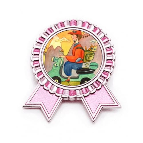 Broche chat Miaoji aquarelle rose pour sublimer vos vestes et foulards de saison