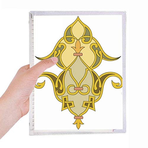 Carnet de notes en spirale rechargeable avec motif baroque coloré