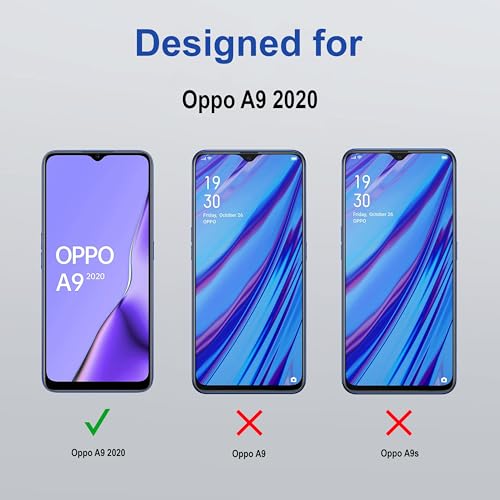 Image of ZAP CASE HD Plus Tempered Glass Screen Protector Compatible for Oppo A9 (2020) (Black) Edge to Edge Coverage with Easy Installation Kit