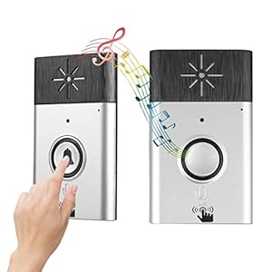 Intercom Deurbel, Slimme Draadloze Voice Deurbel Toegangscontrolesysteem Binnen- / buitendeurbel – 300m bereik(Zilver)