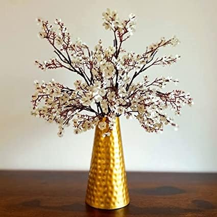 All Indian Art Gold Flower Vase for Home Decor | Decorative Vintage Table Gold Flower Vase for Home Decoration | Copper Home Decor Vase Items for Living Room (Flowers Not Included)-image-14