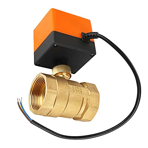 Électrovanne laiton DN40-1/2 robinet motorisé AC 220V pour contrôle eau et chauffage