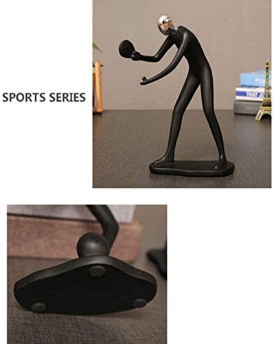 Gfdj Sports Player Abstract Figurine Resin Table Tennis Athlete Statue Table Desk Collectible Sculpture For Home #TOP4