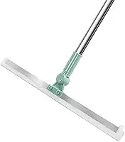 Rodo e Vassoura Mágica 2 em 1 com Raspador de Silicone Giratório 180 graus - Rodo Multiusos Ideal para Limpeza de Vidros, Pisos e Superfícies
