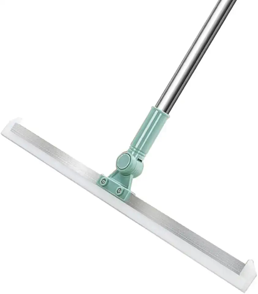 Rodo e Vassoura Mágica 2 em 1 com Raspador de Silicone Giratório 180 graus - Rodo Multiusos Ideal para Limpeza de Vidros, Pisos e Superfícies