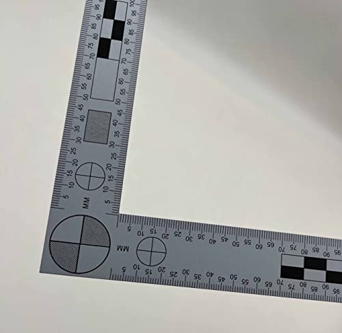 Photo Reference Ruler Reversible L-Shaped Reference Scales(Black White), Photo Evidence PVC ...
