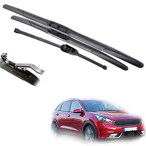 ，pour Kia ，pour NIRO 2016 2017 2018 2019 2020 2021 Kit de balais d'essuie-Glace Avant et arrière pour vitres de Voiture 26'16'13'