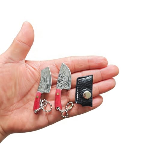 Epichao 2pcs Stainless Steel Portable Mini Pocket Knife Small Keychain