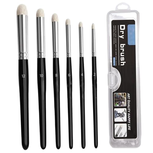 Xweptuy VIVH0V43 Trockenbürste Malpinselset 6-teilig