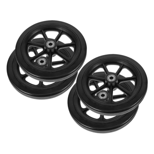 HOUDERCO 2組 滑り止め車椅子前輪 万向キャスター交換用ホイール 高齢者用ショッピングカート 対応 耐摩耗性 スムーズな操作性