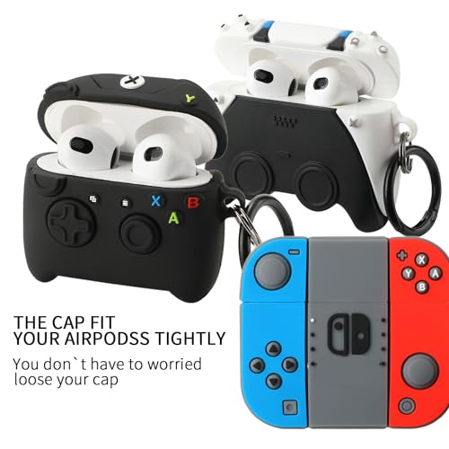 Image of [3Pack] Gedicht for Airpods 3rd Generation Case, Funny 3D Cartoon Game Controller Console Design Silicone Soft Cases for Airpods 3rd Case Cover, with Keychain Kids Women Men for Airpods 3 Case