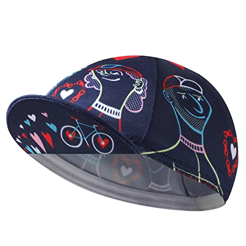 Casquette de cyclisme noire en polyester respirant et confortable