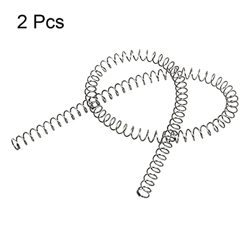 sourcingmap 0.5mmx6mmx305mm Manganese Steel Compression Springs Black 2pcs - Image 2