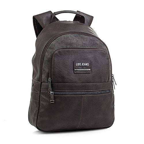 Lois: Mochila de Hombre de Estilo Casual. Cuero PU. para Diario Paseo Viaje Compra. Cómoda