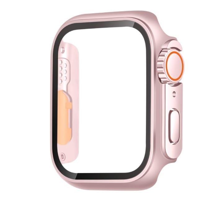 Étui de protection iWatch rose pour le sport et le quotidien 44 mm