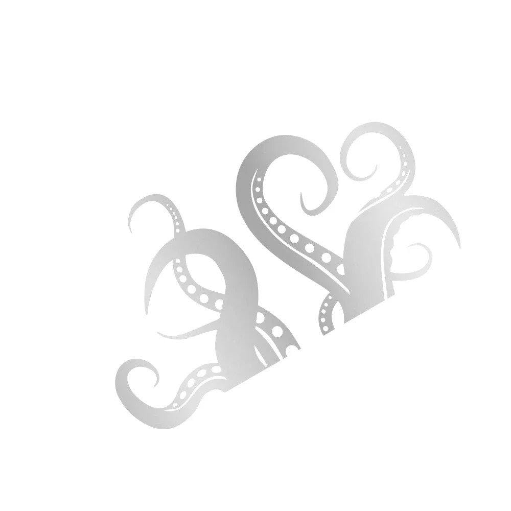 Auto Accessory Car Hood Sticker Artistic Octopus Tentacles Marine Animals Vinyl Decal Personalized Car Body(Matt Silver,53X30cm)