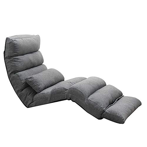 Canapé paresseux inclinable marron avec repose-pieds et dossier ajustable
