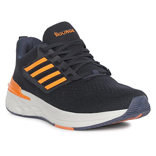 Image of Bourge Men's Loire-z67 Running Shoes, Blue, Sky and F.Green, 08