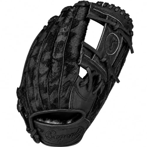 LegendSports Rare Calf Black Cowprint Edition Baseball Glove 11.75 Inch, Premium Real Cow Fur Leather, Limited Infield & Pitcher Glove, Game-Ready Feel, All-Black Design