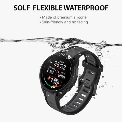 Correa silicona 20mm compatible Garmin Forerunner 165 miniatura 7