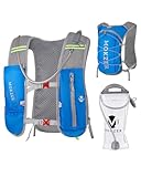 Mokzer Running Hydration Vest with a 2L Water Bladder, Hydration Pack Lightweight Water Backpack for Running Hiking Cycling Marathon Trail for Men Women (Orange (5L) - with a 2L Water Bladder, 5L)