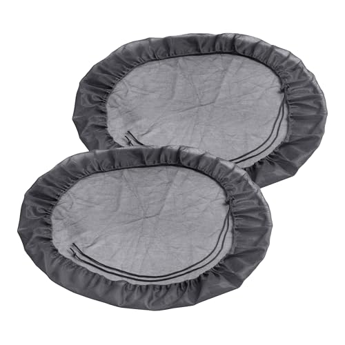 Meister Regentonnen-Netz - Ø 105 cm - 2 Stück - Verstellbare Kordel - Reißfest & witterungsbeständig - Polyester/Laubschutz-Netz/Regentonnenabdeckung / 9960500, Schwarz