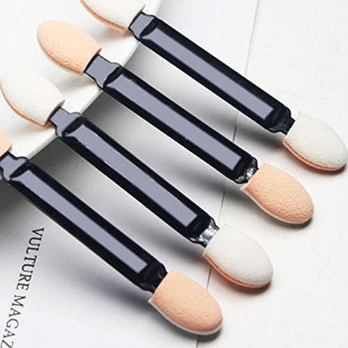 Eyeshadow Applicators, 50Pcs Dual Sides Eye Shadow Sponge Applicators With Container Eyeshadow Brushes Makeup Brush #TOP2