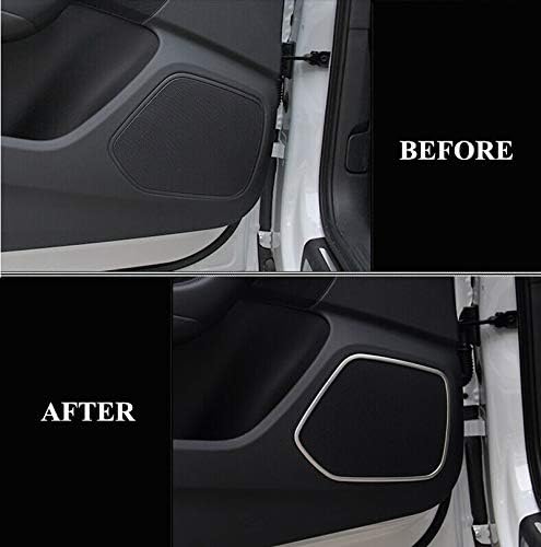 Interior Car Door Speaker Frame Trim Cover 4pcs for Audi Q3 8U 2012-2017