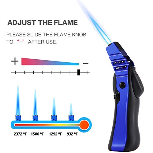 Flambierbrenner, professionelle Küchenbrenner mit Sicherheitsverriegelung, verstellbare Flamme, nachfüllbar, Butangas… – Bild 3
