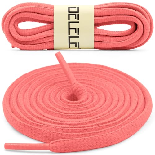 Image of DELELE 2Pair Oval Shoes laces 42 Colors Half Round 1 /4 inchAthletic ShoeLaces for Sport /Running Shoes Shoe Strings
