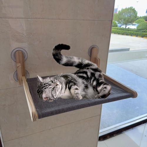 Generic Poleiro de janela para gato, assento de descanso, móveis dobráveis para gatos, ventosas, ass