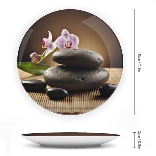 Plato Decorativo Zen Stone Bone China 7 pulgadas miniatura 2