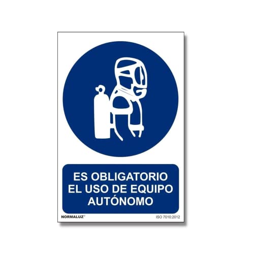Normaluz Rd20951 - Señal Es Obligatorio El Uso De Equipo Autónomo Aluminio 0,5Mm 21X30 Cm Con Cte, Ripci