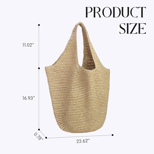 Bolso de playa tejido grande para mujer miniatura 3