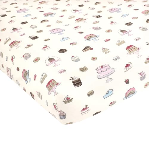Image of Hudson Baby Unisex Baby Cotton Fitted Crib Sheet, Sweet Bakery, One Size