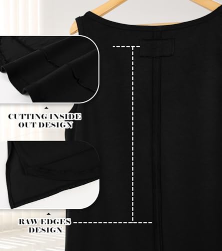 WIHOLL Loose Fit Tank Tops for Women Scoop Neck Summer Side Split Sleeveless Shirts 2025 Fashion3
