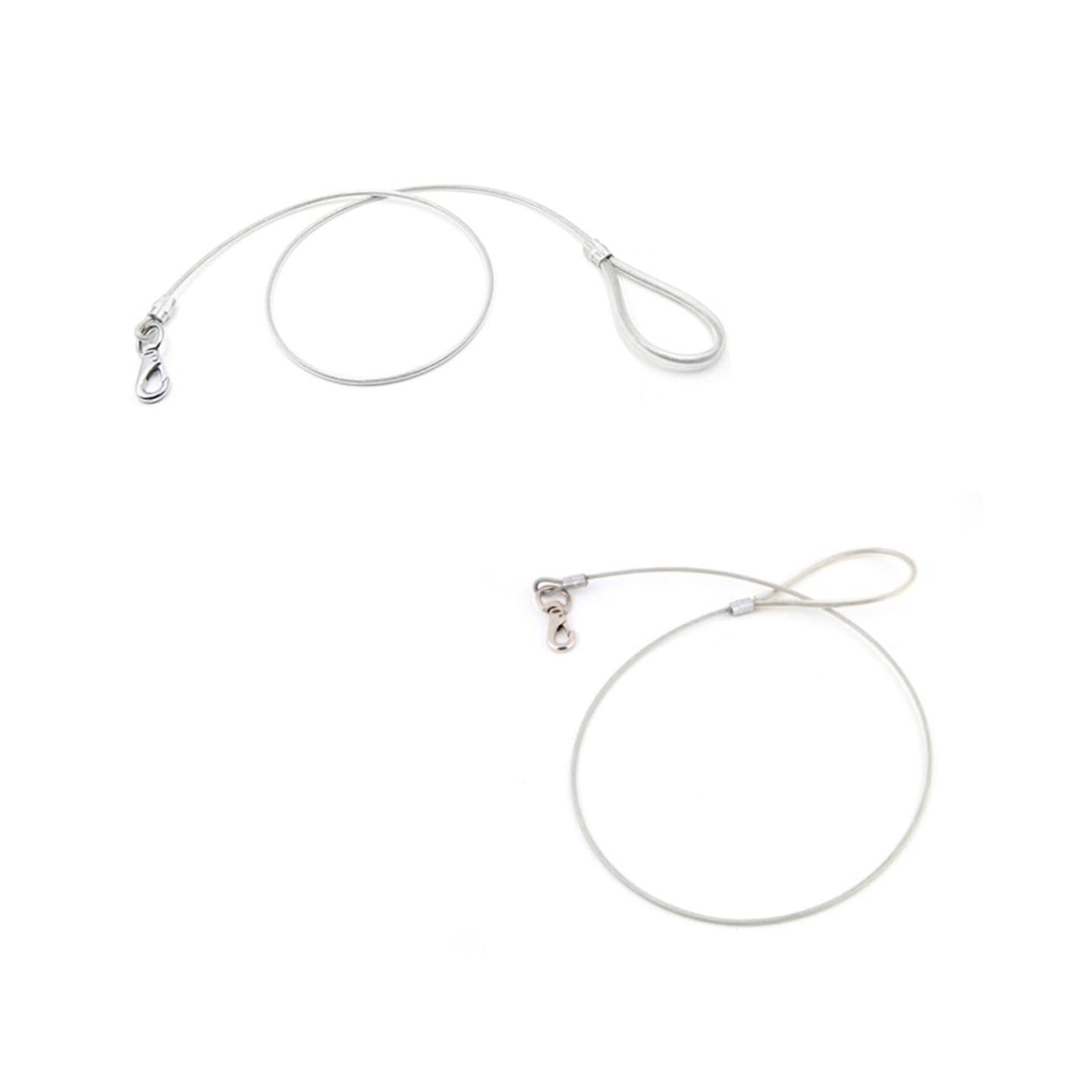 ibasenice Steel Wire Chew Dog Leash Durable Pet Training Lead for Large Dogs Lightweight Easy Clean White for Outdoor Activities and Dog Walking