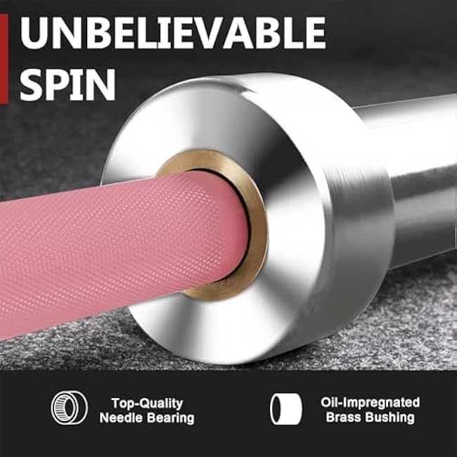 PROOFGOLD 6.6ft/7ft Olympic Barbell Bar 35Lb(15kg)/45LB(20kg) Barbell,Bench Press Bar for Squats and Deadlifts,Olympic Weight Bar for Home Gym,Womens Mens barbell(2inch),500LB/700LB/1000LB