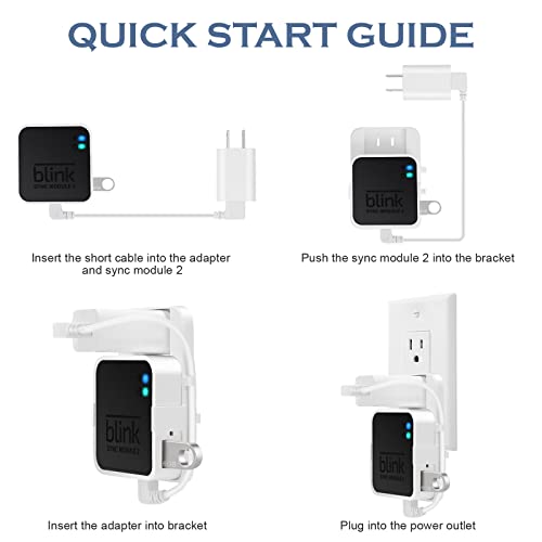 256GB USB Flash Drive for Local Video Storage with Outlet Mount for Blink Sync Module 2,Short Cable Save Space and Easy Move Mount Bracket Holder for Blink Outdoor Indoor Home Security Camera - Thumbnail 6