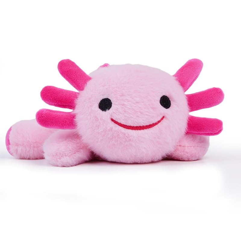 DYBFONO Axolotl Plush Toy,Soft Cute Axolotl Stuffed Cotton Plush Pillow Kawaii Salamander Animal for Boys Girls Kids Gift.(Palm Pink)