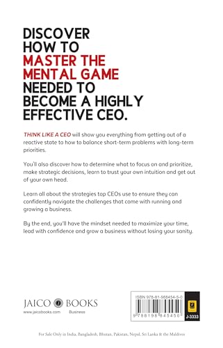 Image of Think Like A CEO: Stop Reacting, Get Out of Your Own Head and Take Control of Your Role