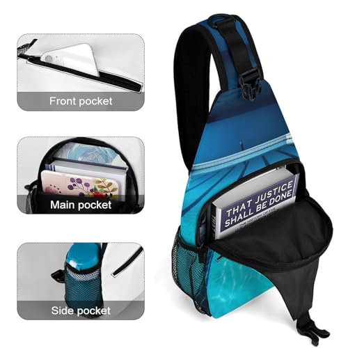 Mochila Sling Blanca para Senderismo y Uso Diario miniatura 4