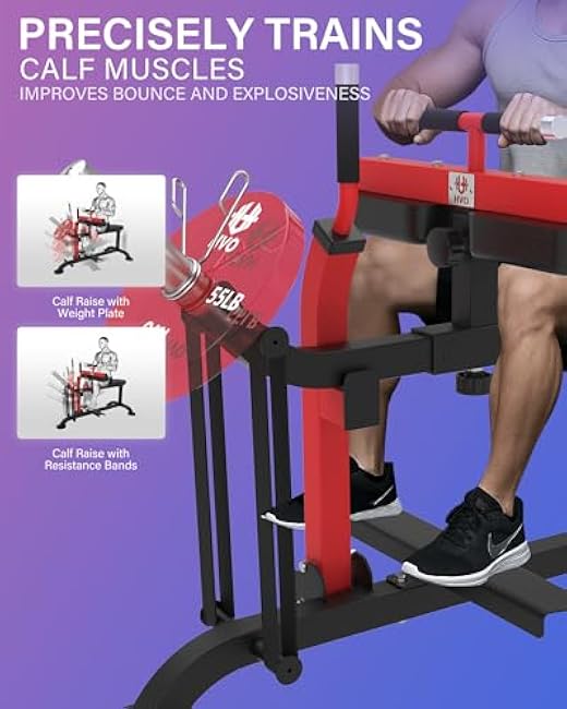 HVO Seated Calf Raise Machine: Calf Machine Home Gym Calf Workout Machine Leg Training and Exercise