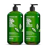 MAJESTIC PURE Tea Tree Shampoo and Conditioner Set For Men and Women 16 fl oz each - Naturally Hydrating, Dandruff Fighting Duo for Itchy and Dry Scalp - For All Hair Types- Paraben and Sulfate Free