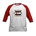 CafePress Colorado Flag Kids Baseball Jersey Kids Cotton Baseball Jersey, 3/4 Raglan Sleeve Shirt Red/White