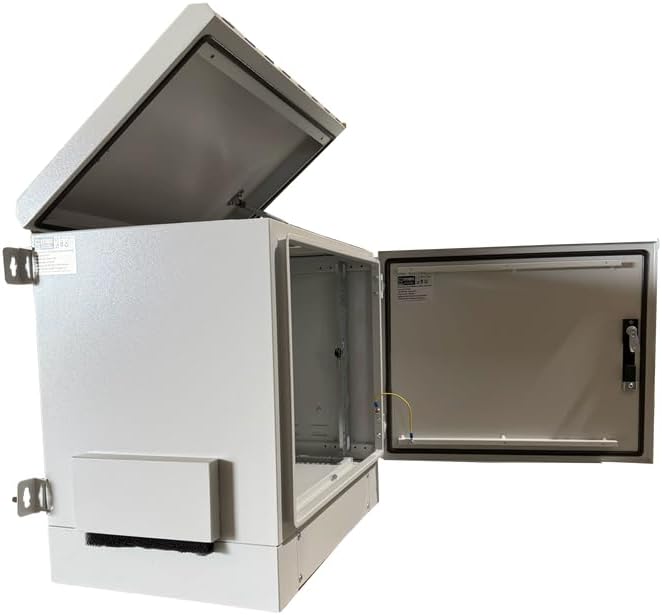 9U Outdoor Network Cabinet – 19″ 600 × 450 mm Enclosure – IP66 Weatherproof Network Cabinet – STURDX Pole/Wall Mount