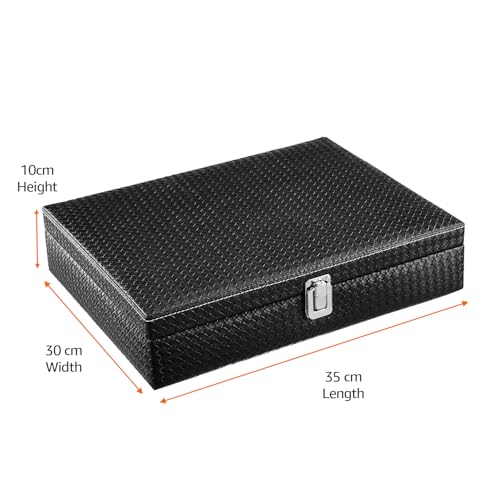 Image of Amazon Basics Unisex Faux Leather Sunglasses Organiser with 8 Slots |34LX27BX8H cm |Black